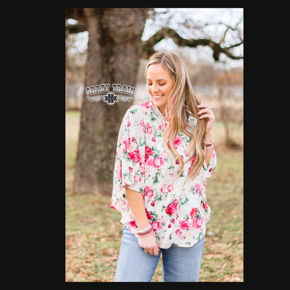 Rose Queen Floral Top